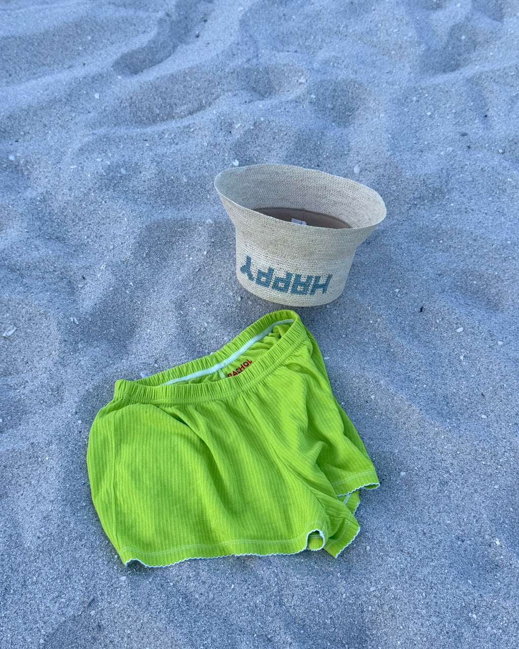 POINTELLE SHORTS IN GRANNY SMITH