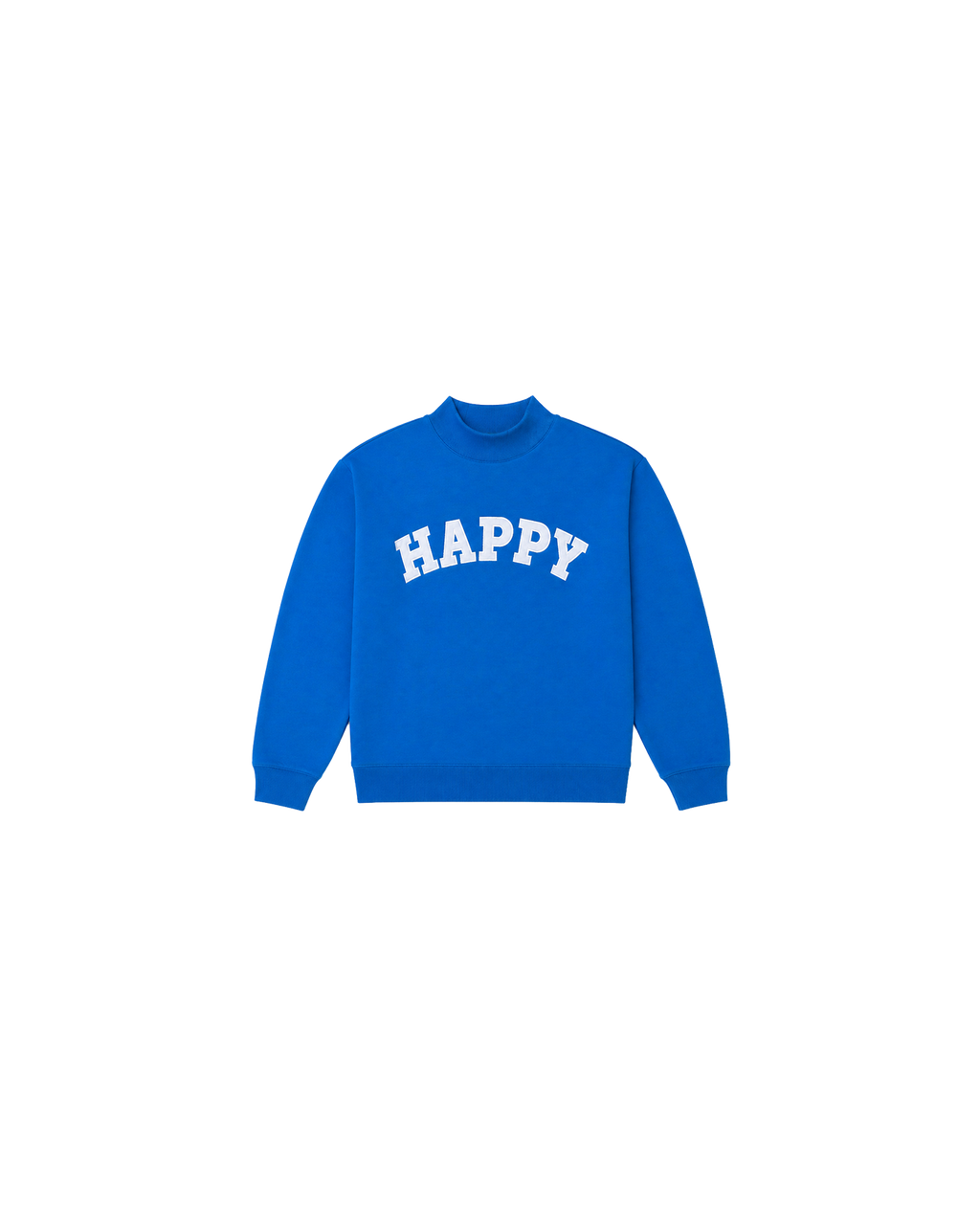COBALT HAPPY MOCKNECK