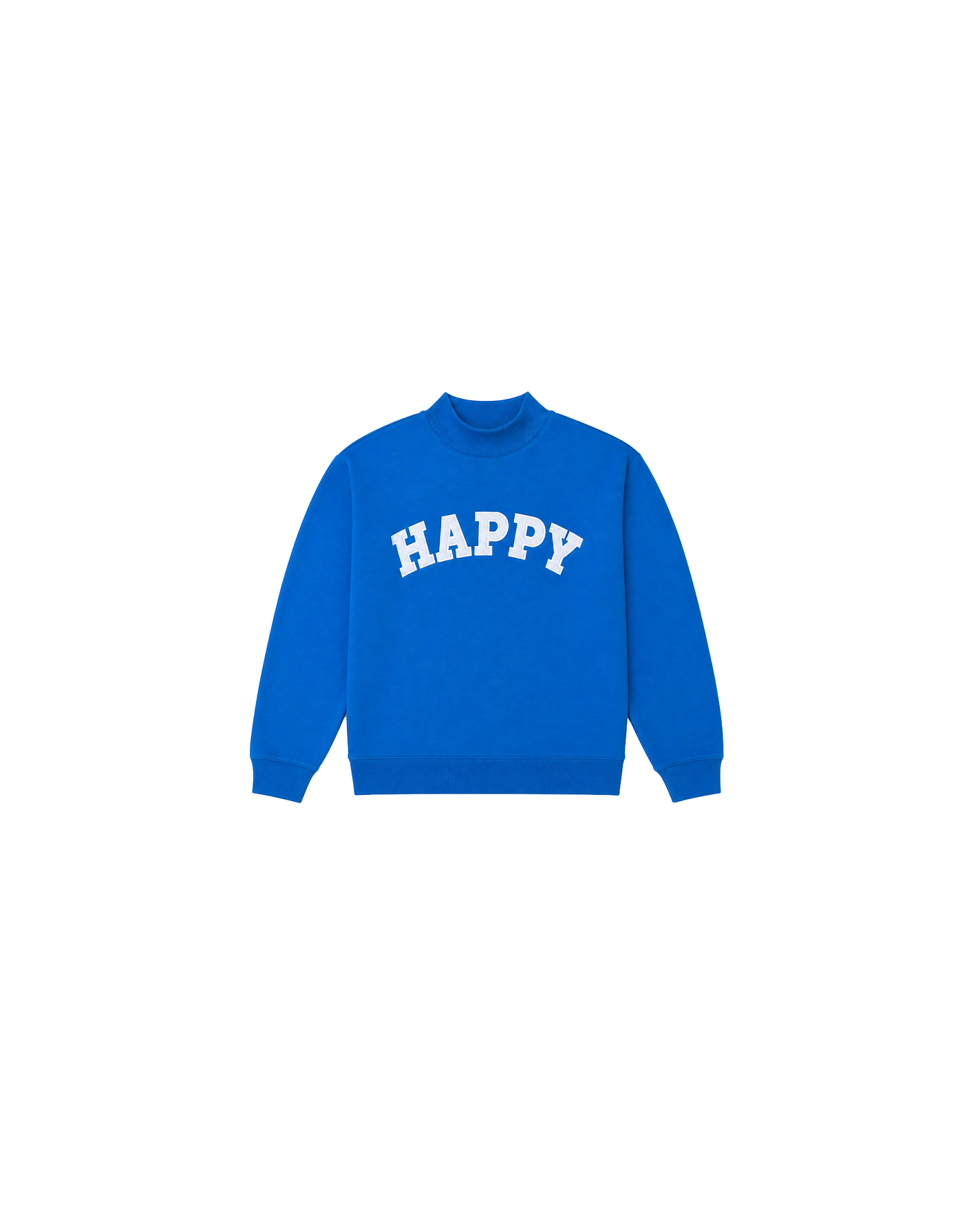 COBALT HAPPY MOCKNECK