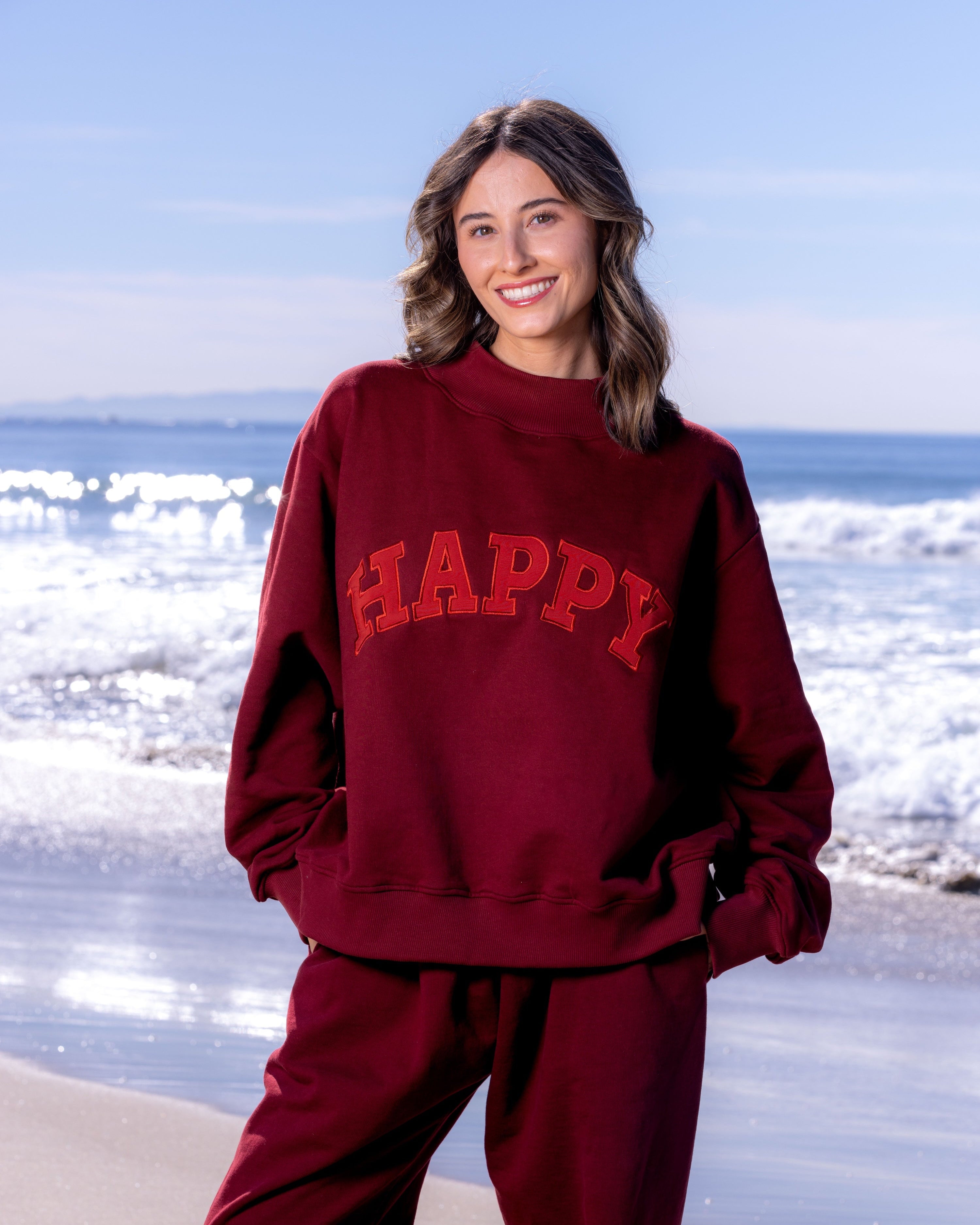 RASPBERRY HAPPY MOCKNECK