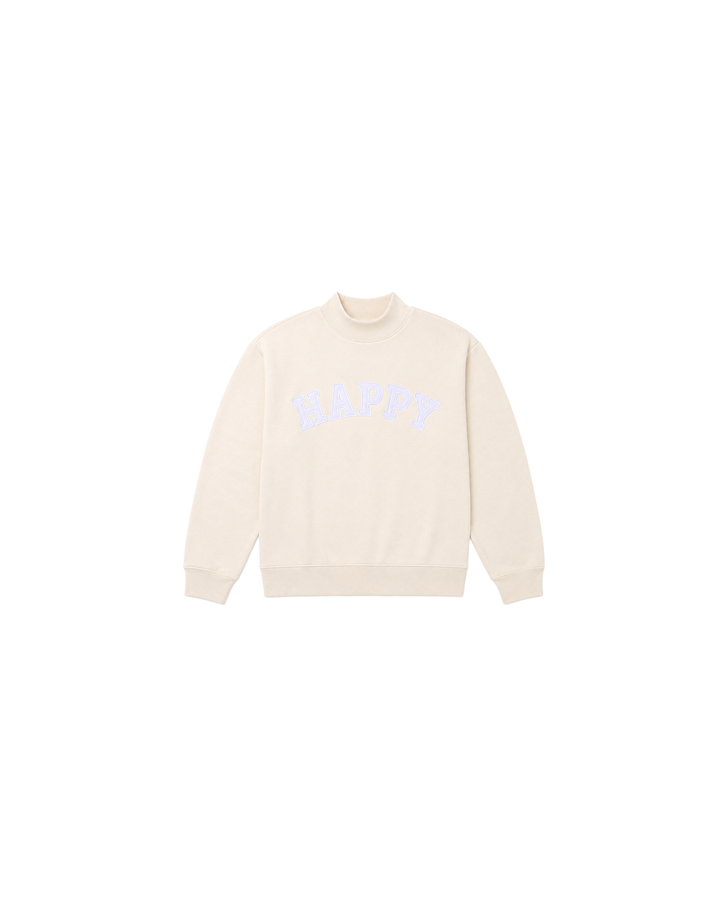 CREAM HAPPY MOCKNECK