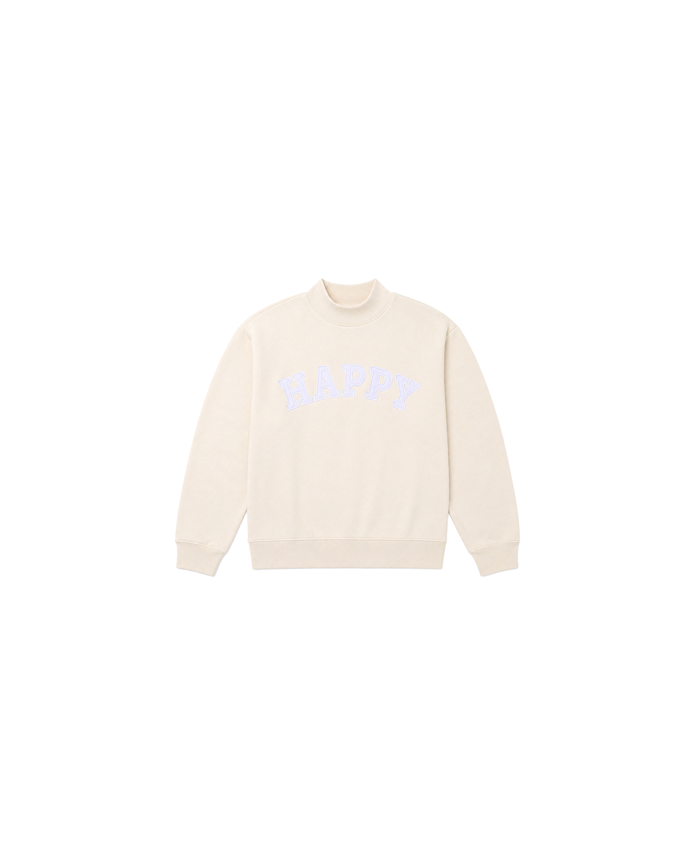 CREAM HAPPY MOCKNECK